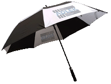 Load image into Gallery viewer, Gleneagles Automatic Vented Umbrella printedfull colour on white panels. As low as £18.99. Min Qty 1.