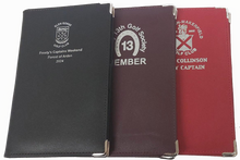 Load image into Gallery viewer, Leather Scorecard Holder with foil blocked logo from £6.60. Min qty 5.
