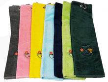 Load image into Gallery viewer, Tri Fold Velour bag Towel from £9.60 Min Qty 10.
