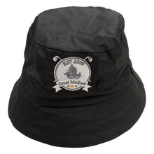 Load image into Gallery viewer, Black Waxed Rain Hat from £9.20.  Min Qty 5.