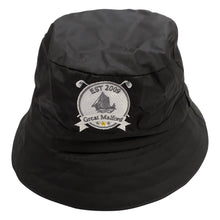 Load image into Gallery viewer, Black Waxed Rain Hat from £12.40.  Min Qty 5.