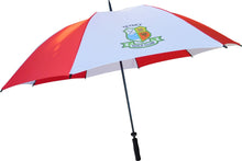 Load image into Gallery viewer, Storm Golf Umbrella with full colour print on white panels. From £10.95. Min Qty 1.