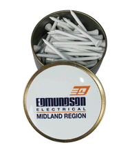 Load image into Gallery viewer, Tin of Tees with 70mm Plain Tees