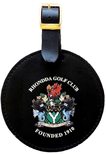 Black De Luxe Leather bag Tag with full colour print from £6.65.