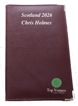 Load image into Gallery viewer, Leather Scorecard Holder with a full colour print from £7.72.  Min qty 5.
