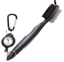 Load image into Gallery viewer, Double sided Club Head Cleaning Brush with retractable cord. Min 5.