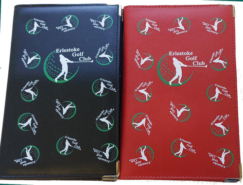 Faux Leather  Scorecard Holder with full colour print from £6.60. Min qty 5.