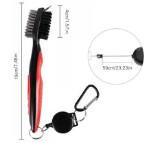 Load image into Gallery viewer, Double sided Club Head Cleaning Brush with retractable cord. Min 5.