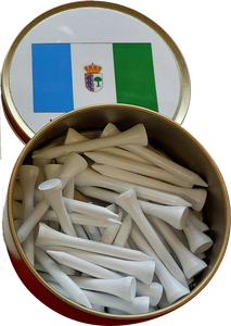 Tin of Tees with 54 mm Plain Tees...from £3.15. Min 10.