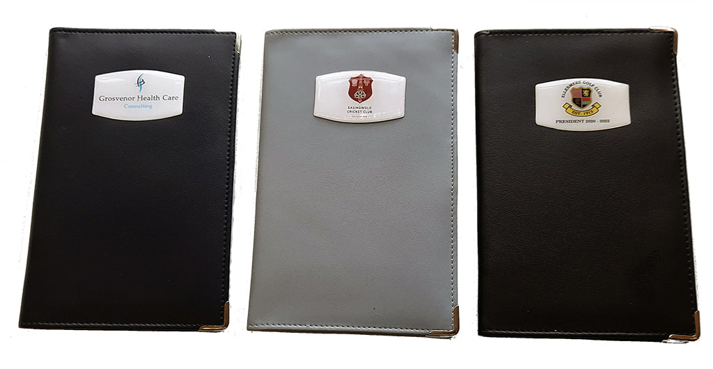 Faux Leather Domed Scorecard Holder...from £6.05. Min only 5.