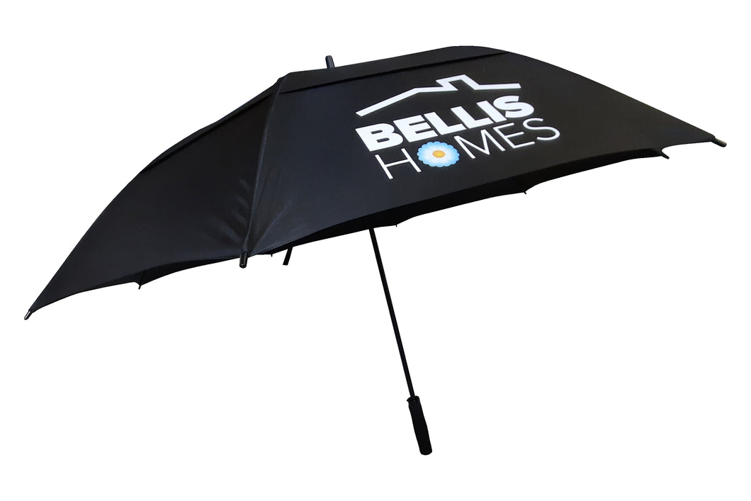 Gleneagles Automatic Double Canopy umbrella  printed full colour on solid panels From £18.99. Min Qty 1. each.