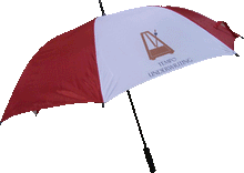 Load image into Gallery viewer, Hoylake Automatic Opening Umbrella with full colour print on white panels. As low as £7.85 each.