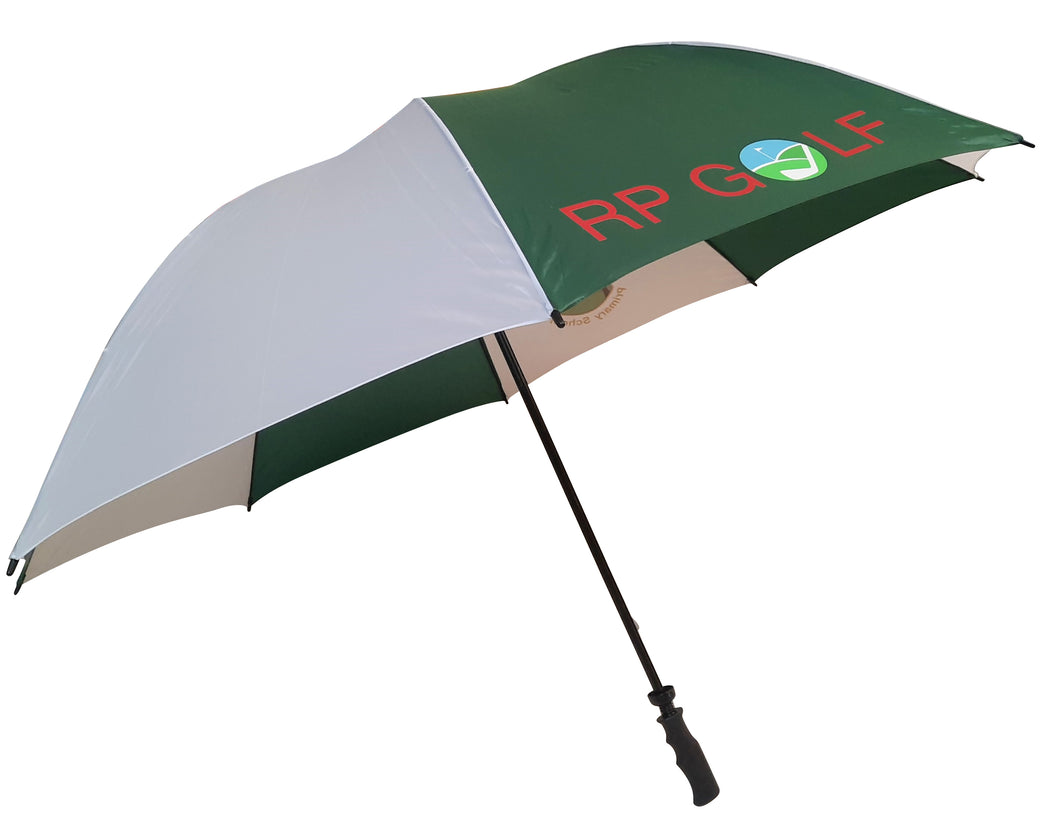 Muirfield Umbrella with a full colour print on non white  panel. As low as £9.95. min Qty 1.
