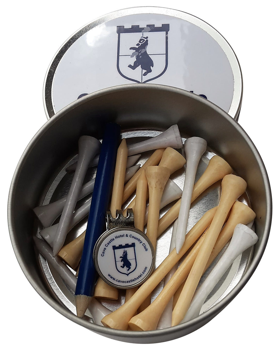 Tin of Tees with Capclip..from £6.64