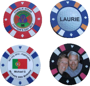 Casino Chip Golf Ball Markers