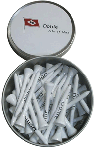 Tin of Tees with 54mm Plain Tees